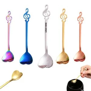 5.31 Inch Music Note Heart Shaped Spoon 1