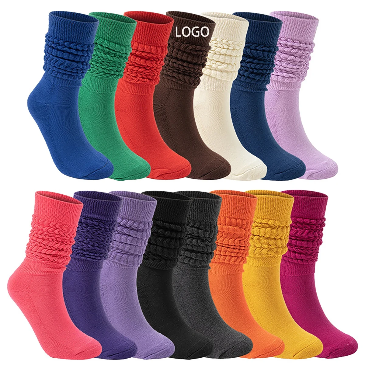 Socks for Women Soft Extra Long Scrunch Knee High 1