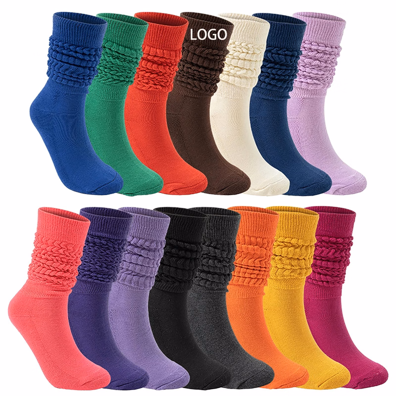 Socks for Women Soft Extra Long Scrunch Knee High