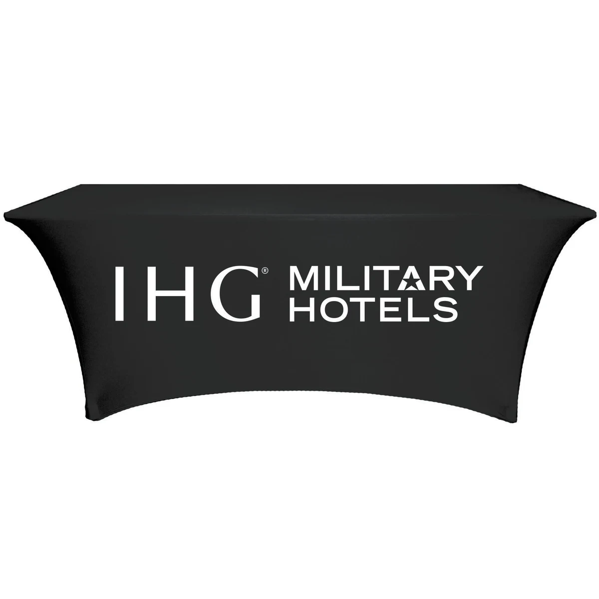 8FT-FULL-SPAN-IHG MILITARY HOTELS Spandex Stretch TABLELCOTH 1