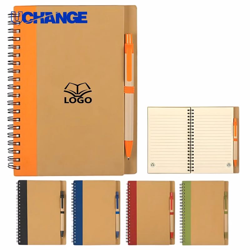 Eco-Inspired Spiral Notebook and Pen Set