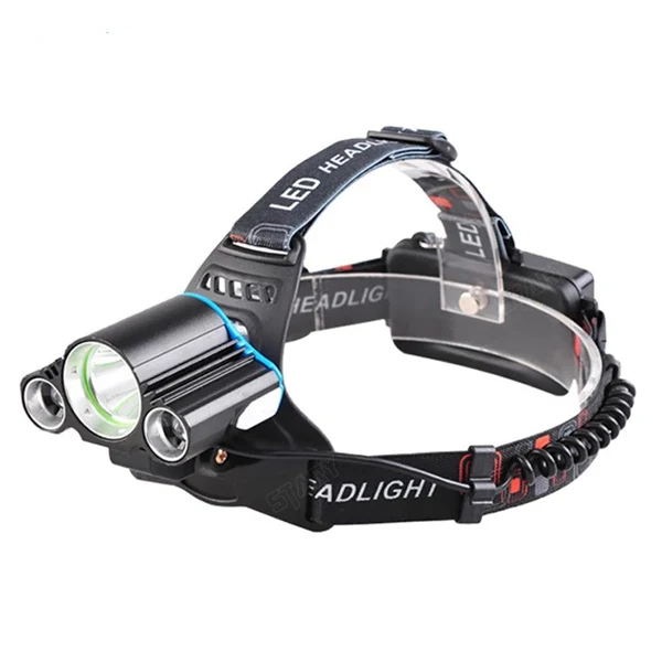 3 LED Rechargeable Headlamps Torch Light 1
