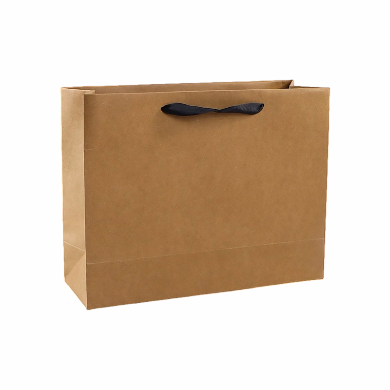 Kraft Paper Gift Bag With Handle For Packaging And Shopping