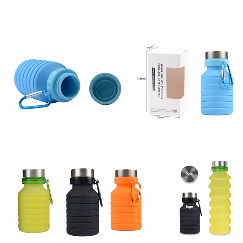550ml Portable Silicone Folding Telescopic Bottle