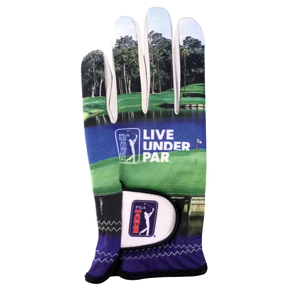 Sublimated Lycra Glove with Leather Palm 1
