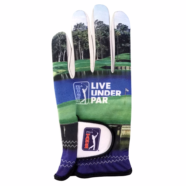 Sublimated Lycra Glove with Leather Palm