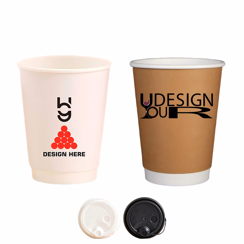 Premium 12 Oz Double-Wall Insulated Kraft Paper Cup