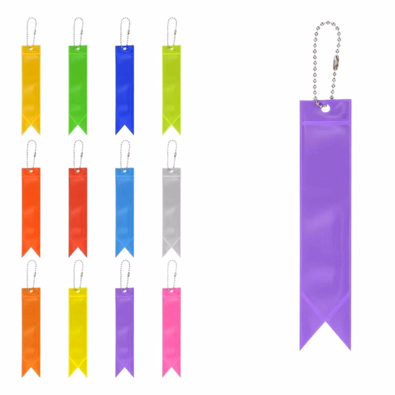 Reflective Material Safety Tag Pendant Secure Clip Accessory