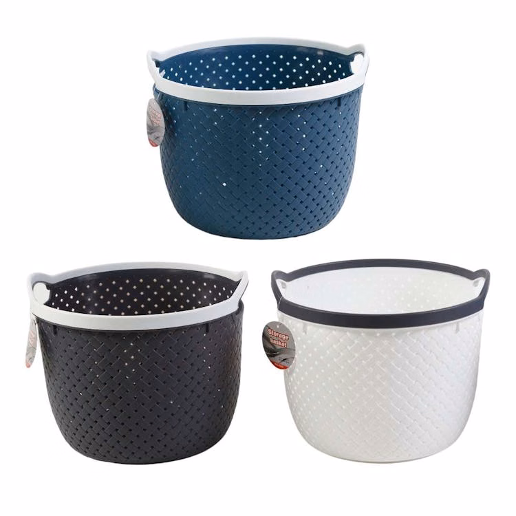 Round Storage Baskets - Large Assorted Colors