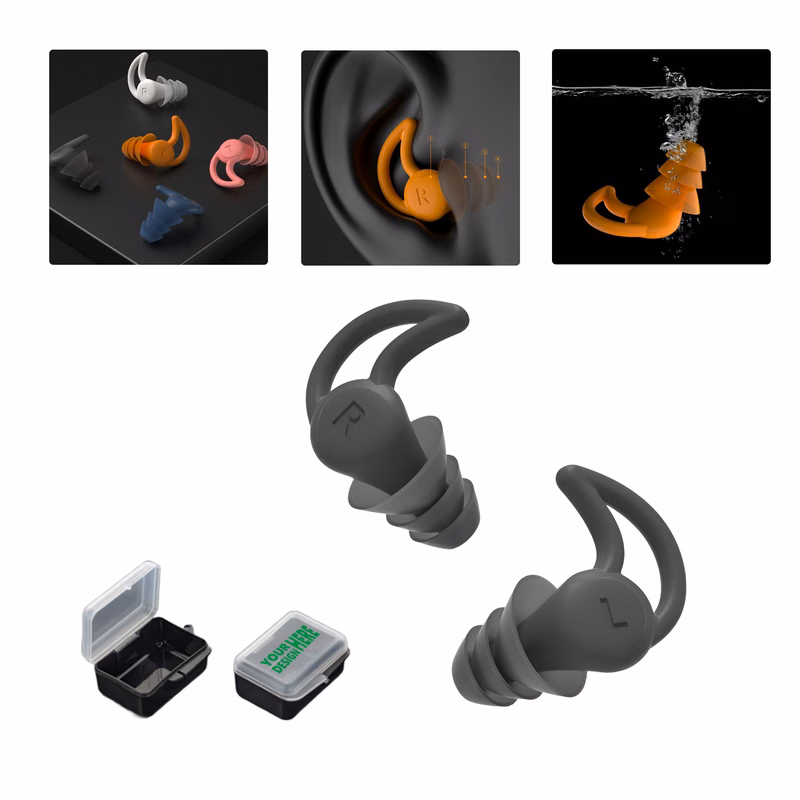 MOQ50 Custom Silicone Noise Cancelling Earplugs
