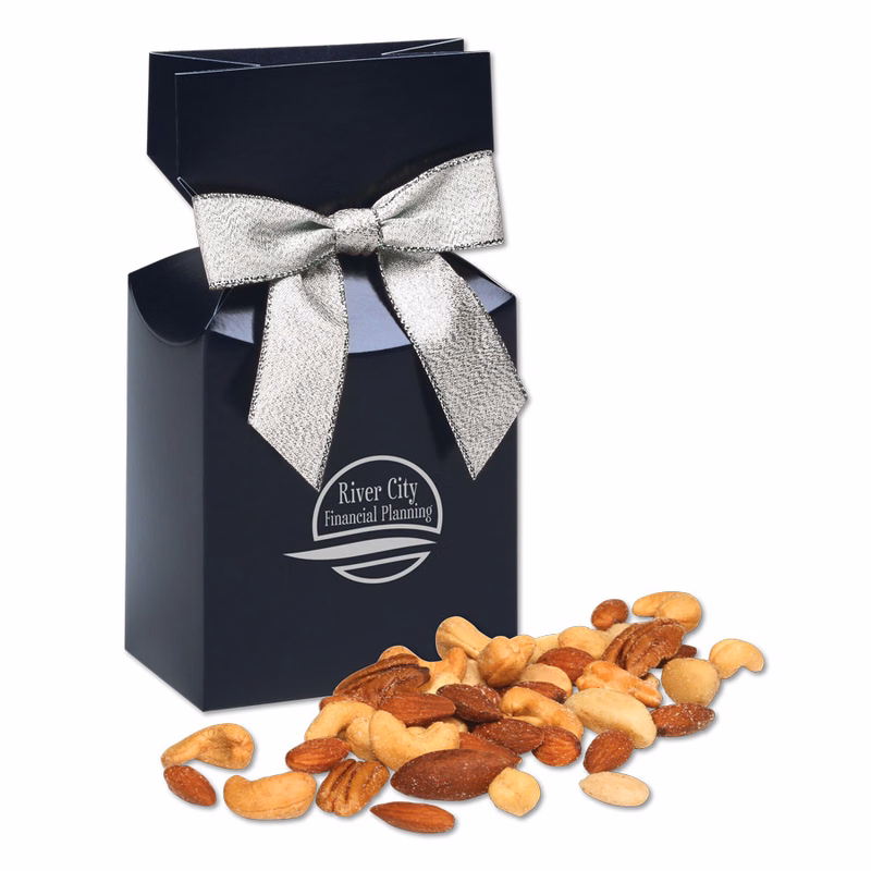 SALE - Deluxe Mixed Nuts in Navy Premiun Delights Gift Box
