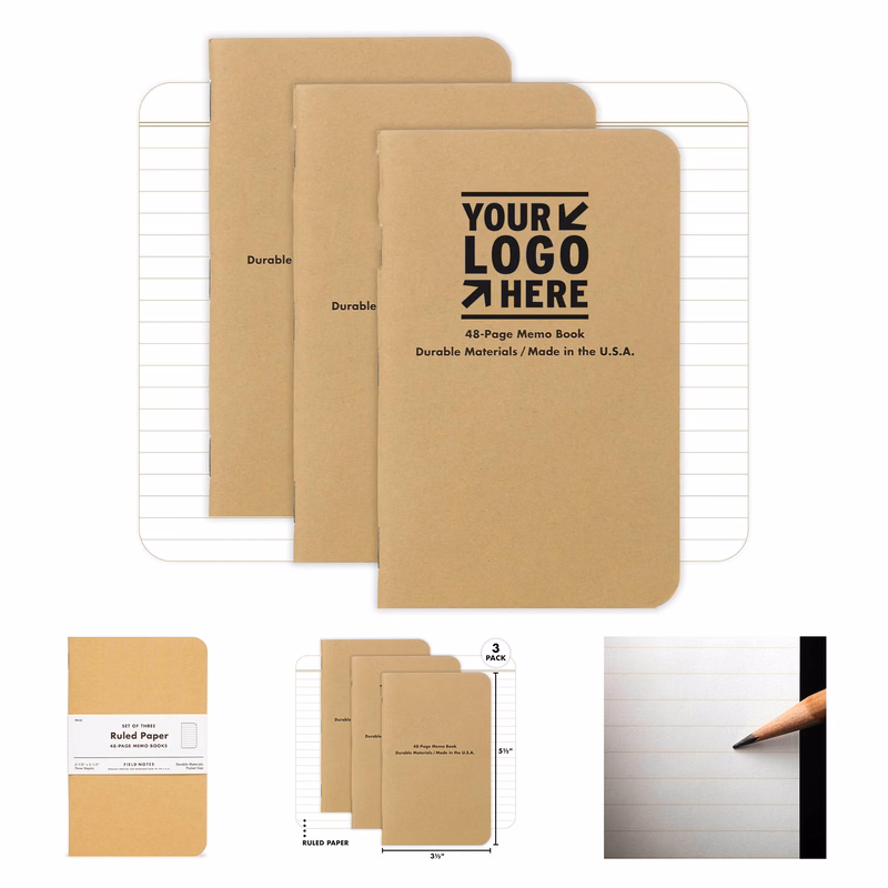 3.5" x 5.5" Ruled Paper Memo Book