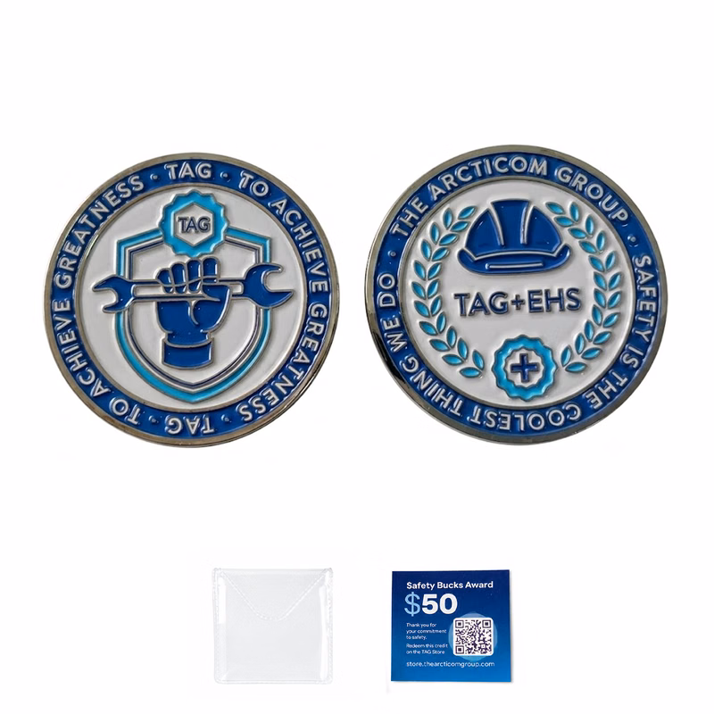 Alloy Die Casting Coin with Printed Back Card - 2"