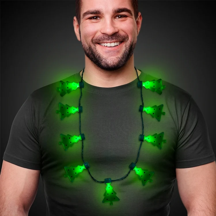 LED Christmas Tree Necklace 1