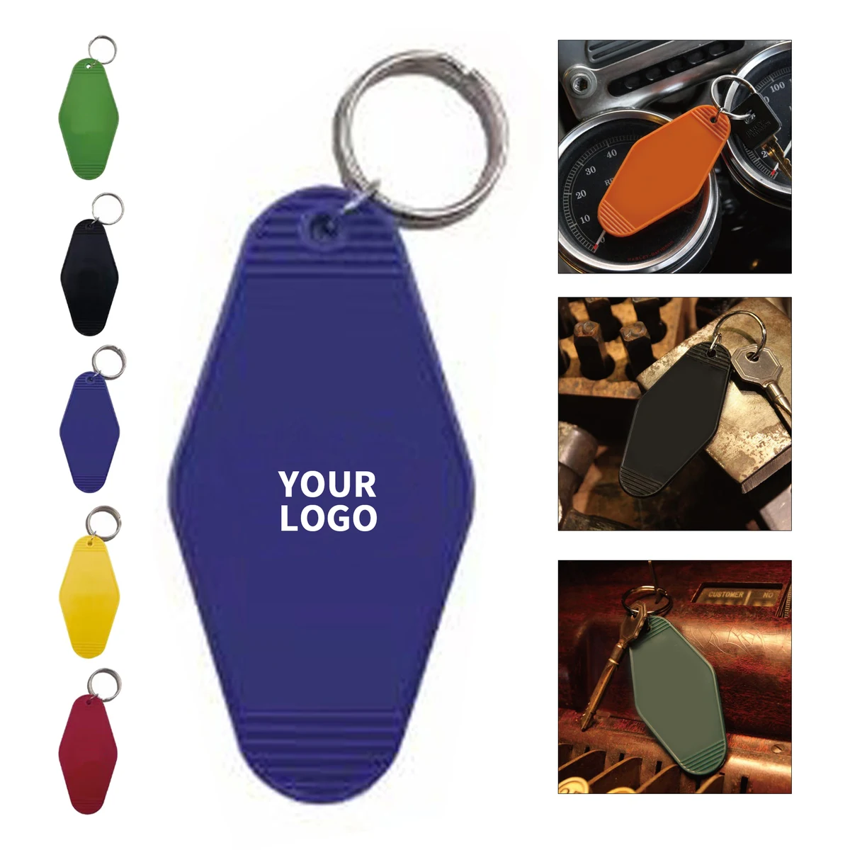 ABS Material Hotel Keychain Vintage Style Design 1