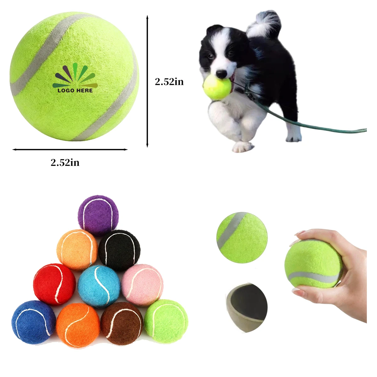 Bite Resistant Dog Tennis Ball 1