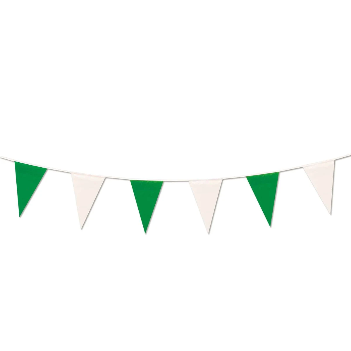 105' Green & White Pennant String 1