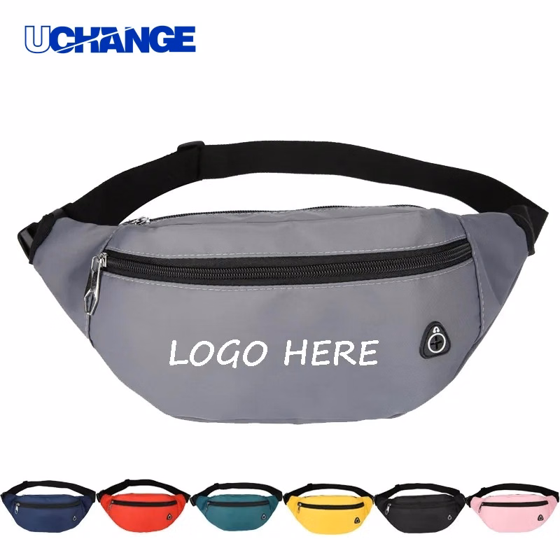 Nylon Two-Zipper Fanny Pack Lightweight Outdoor Waist Carry