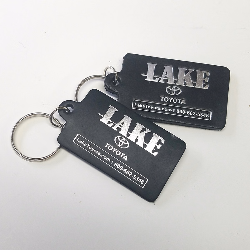 Ice Box Leather Key Chain w/Jump Ring