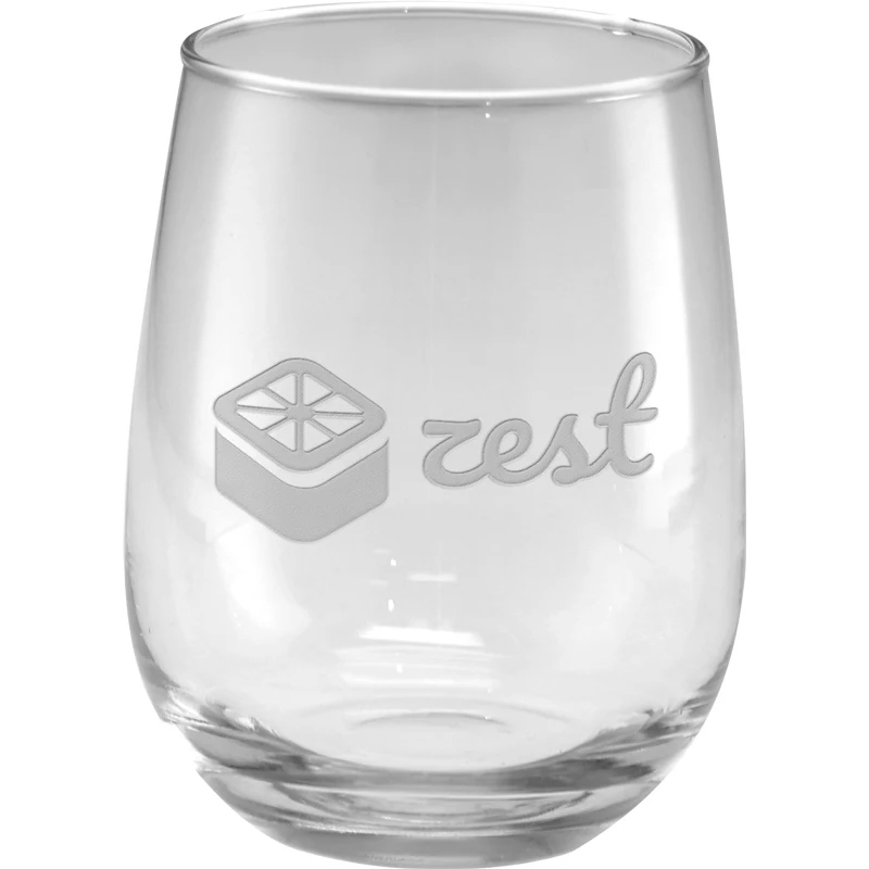 16.9 oz. Stemless Wine Glass - Etched 1