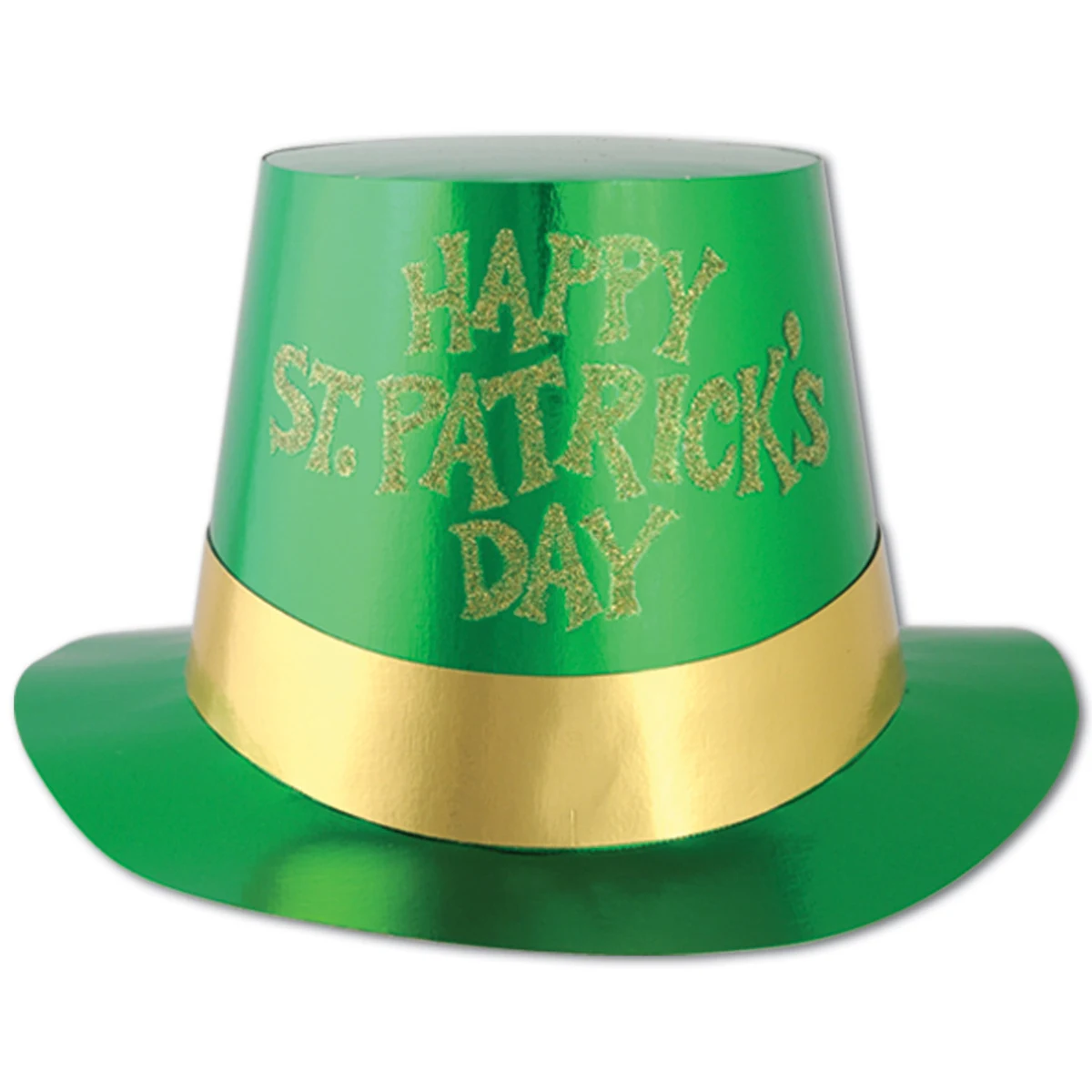 Glittered Happy St. Patrick's Day Foil Hi-Hat 1
