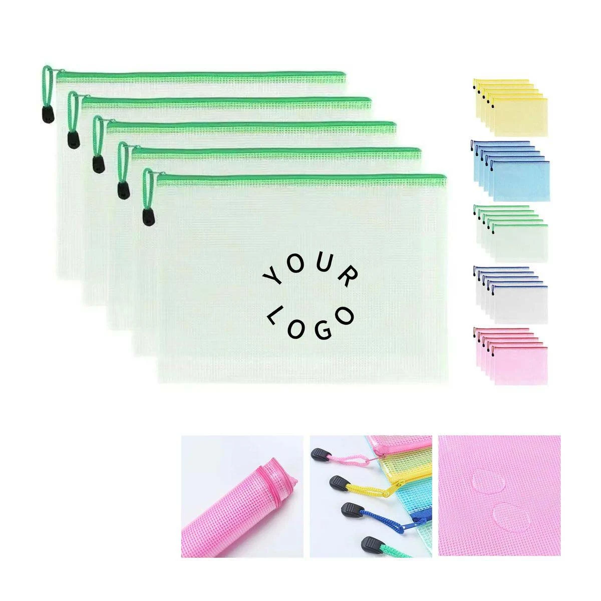 Transparent PVC Zipper Bag for Papers A4 1