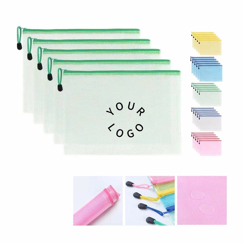 Transparent PVC Zipper Bag for Papers A4