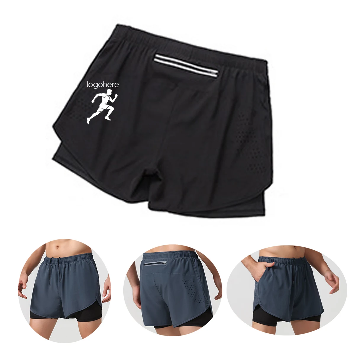 MOQ 20 Mesh-Lined Training Shorts 1