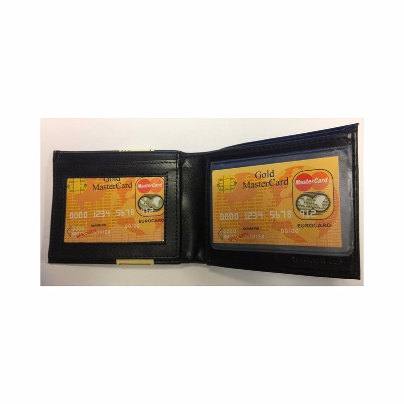 Leather Bi-Fold Wallets - Black