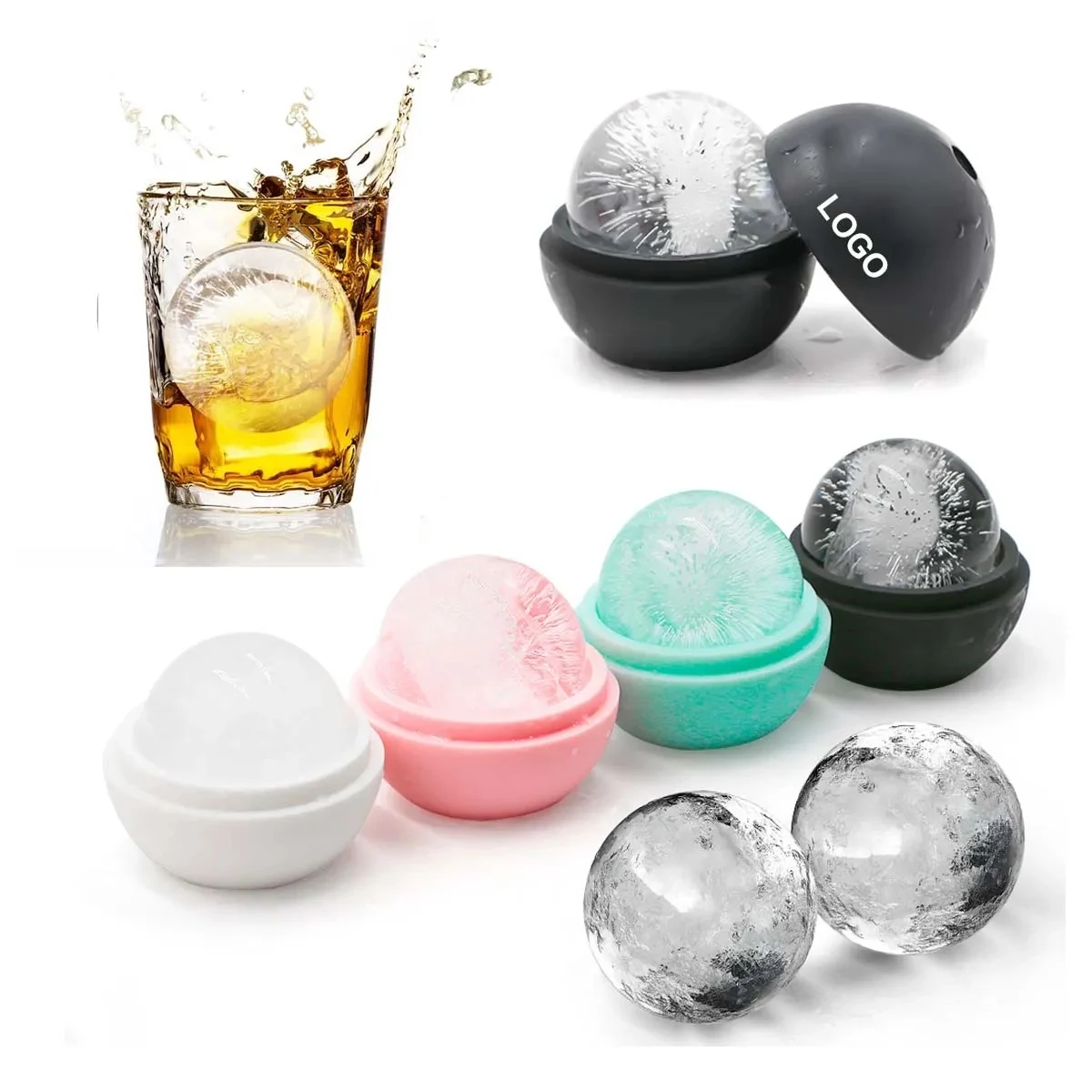2.5 Inch Round Ice Cube Molds 1