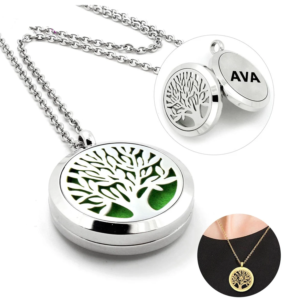 Skeleton Aromatherapy Diffuser Necklace 1