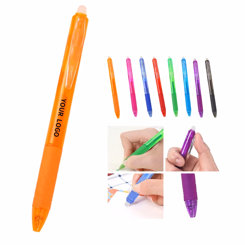 Transparent Case Ballpoint Pen with Eraser