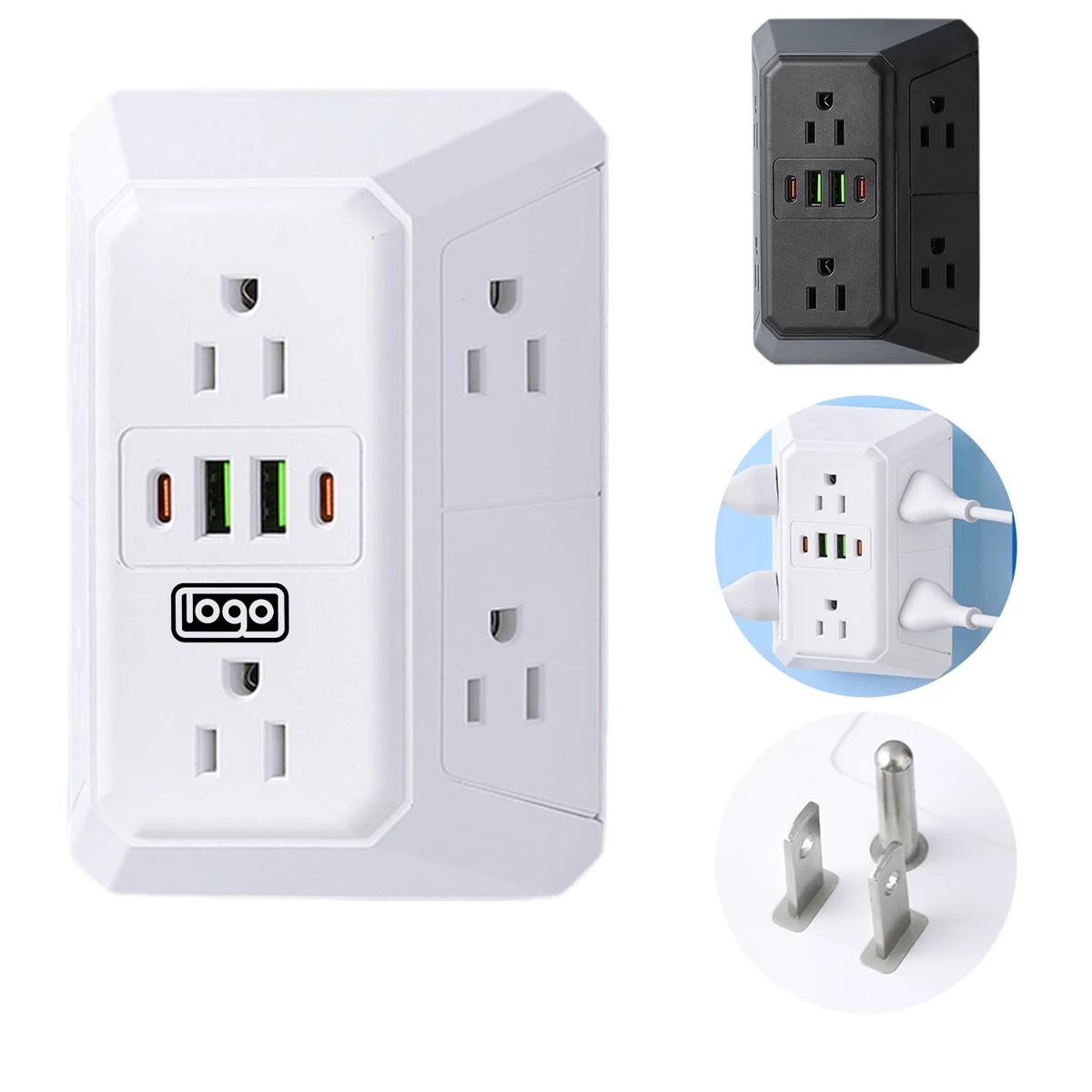110V US Standard 6-Outlet Power Strip 1