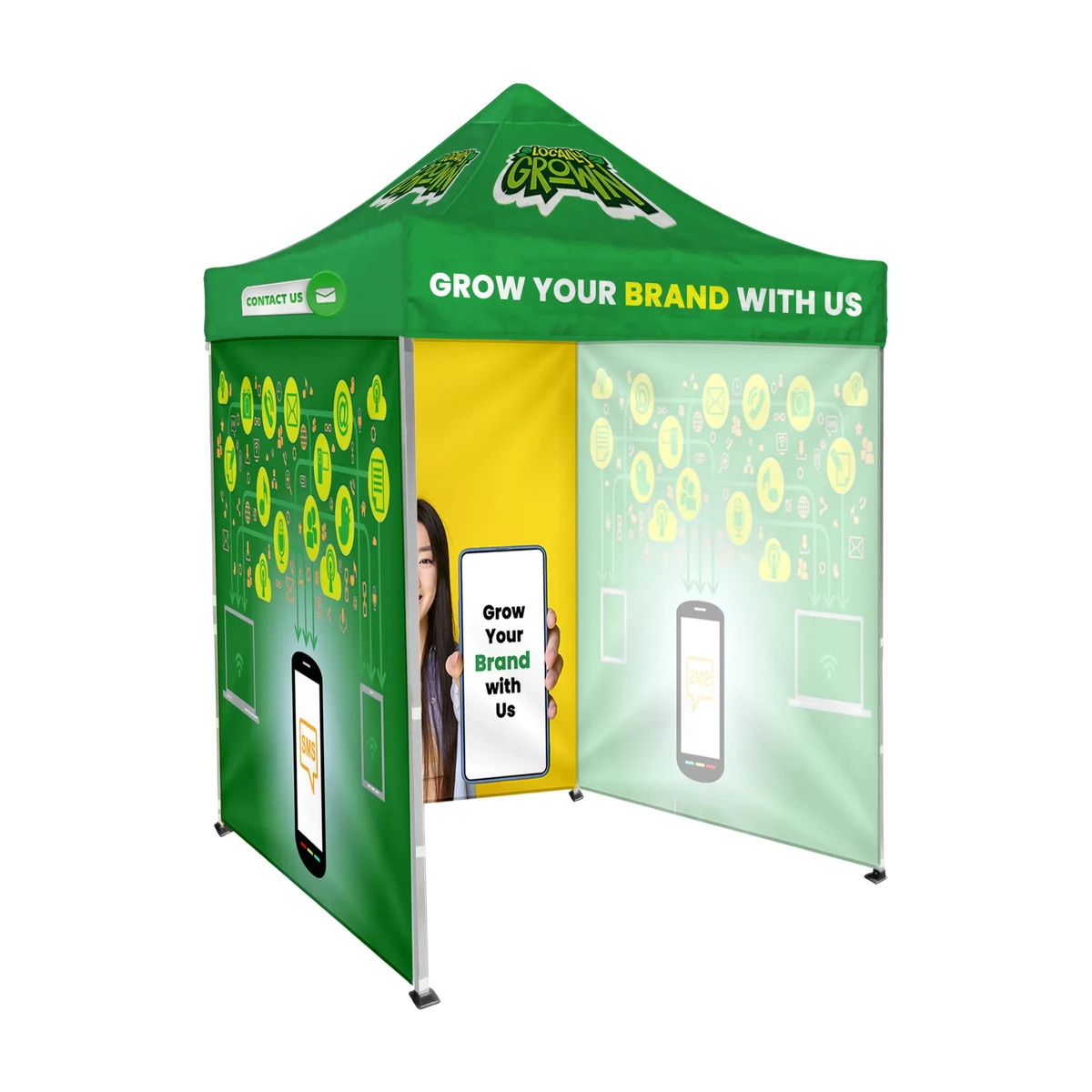 6'x6' Tent Canopy with frame and three full wall 1