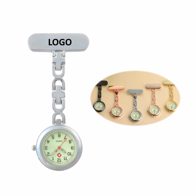 Luminous Medical Clip Alloy Brooch Nurse Watch