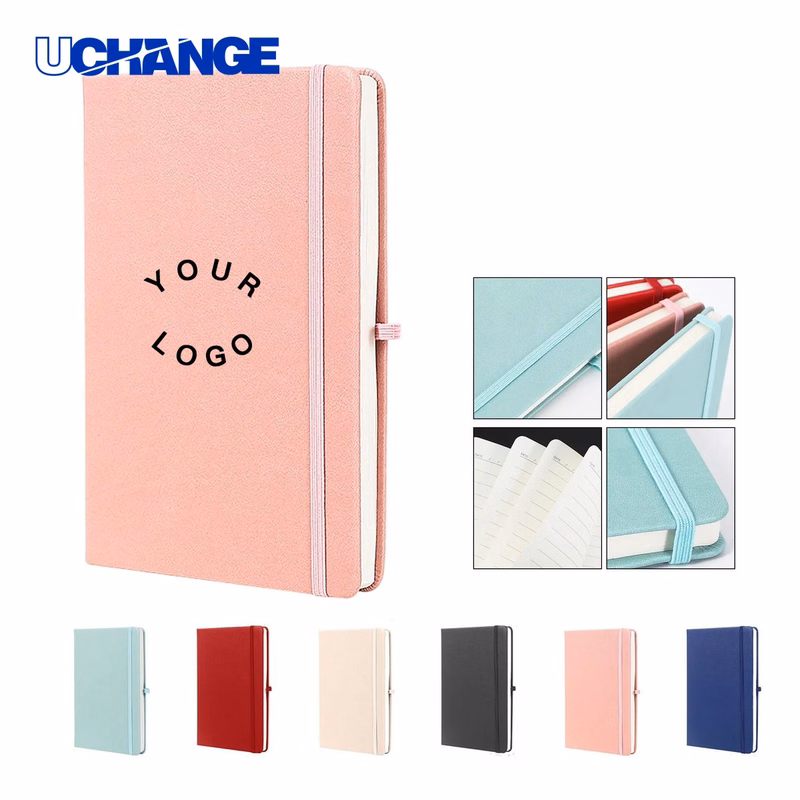 PU Cover Notebook Journal with Secure Strap