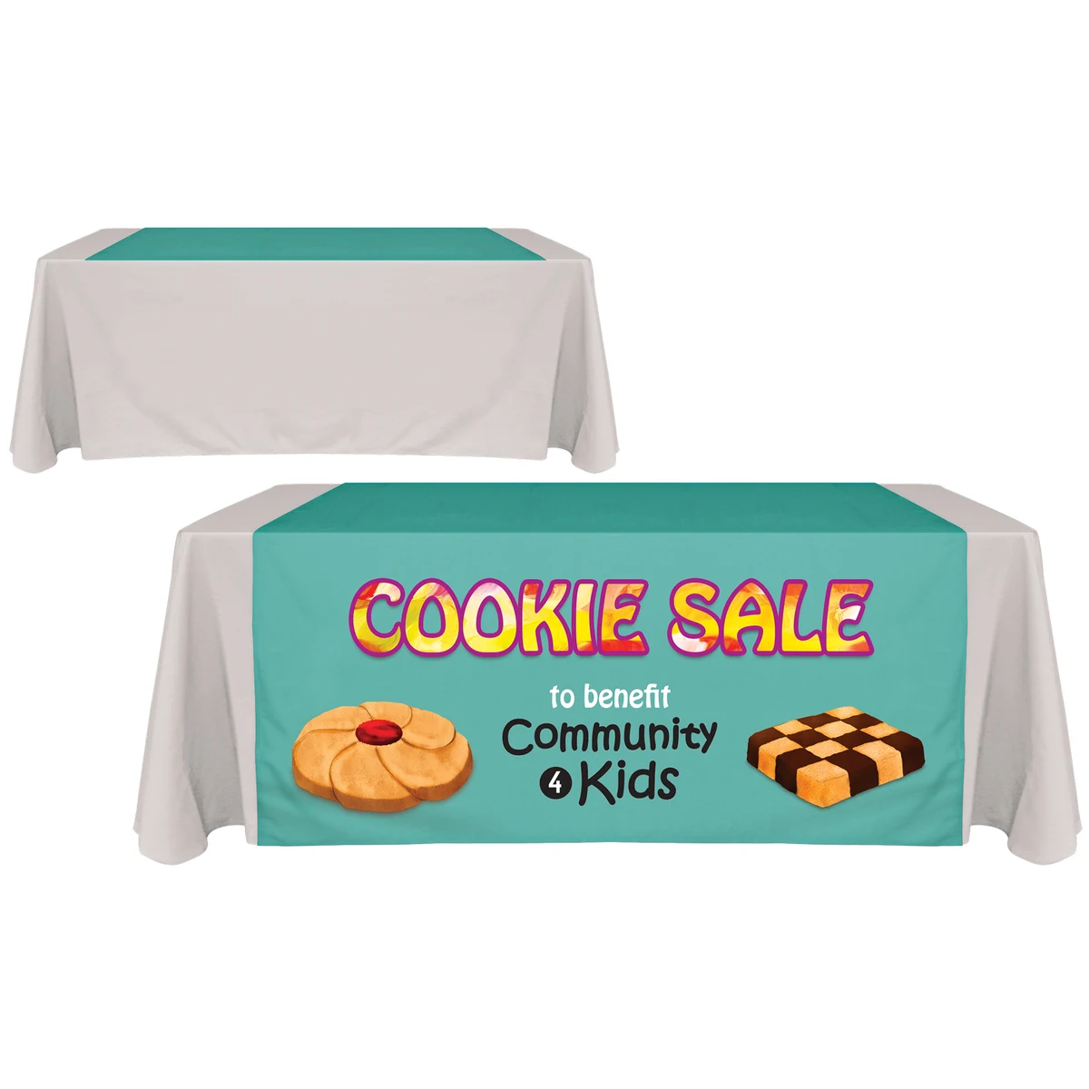 60" x 60" Knit Polyester Custom Table Runner 1
