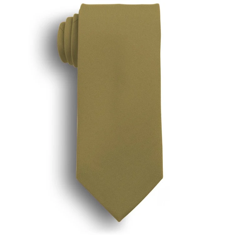 57" Khaki Polyester Poplin Uniform Tie 1
