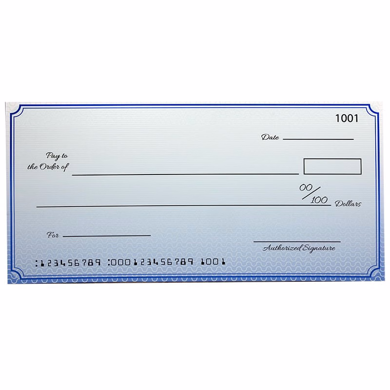 Custom Economy Big Checks 18 X 36 Inch