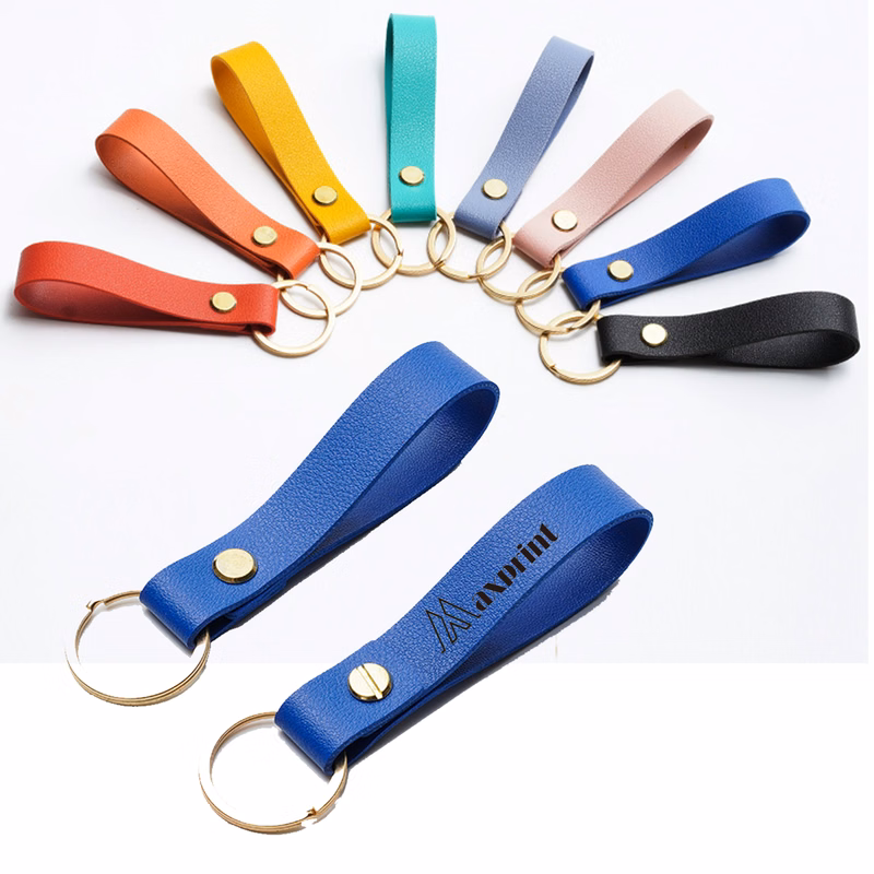 Multi-colored PU Leather Keychain