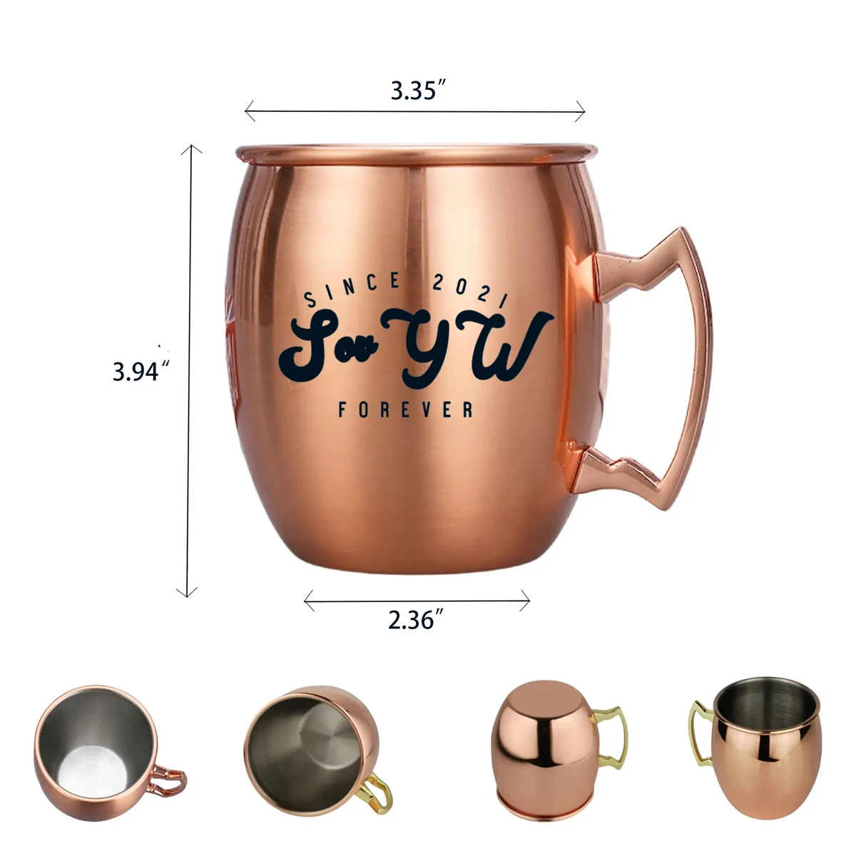 18 oz Stainless Steel Moscow Mule Cup 1
