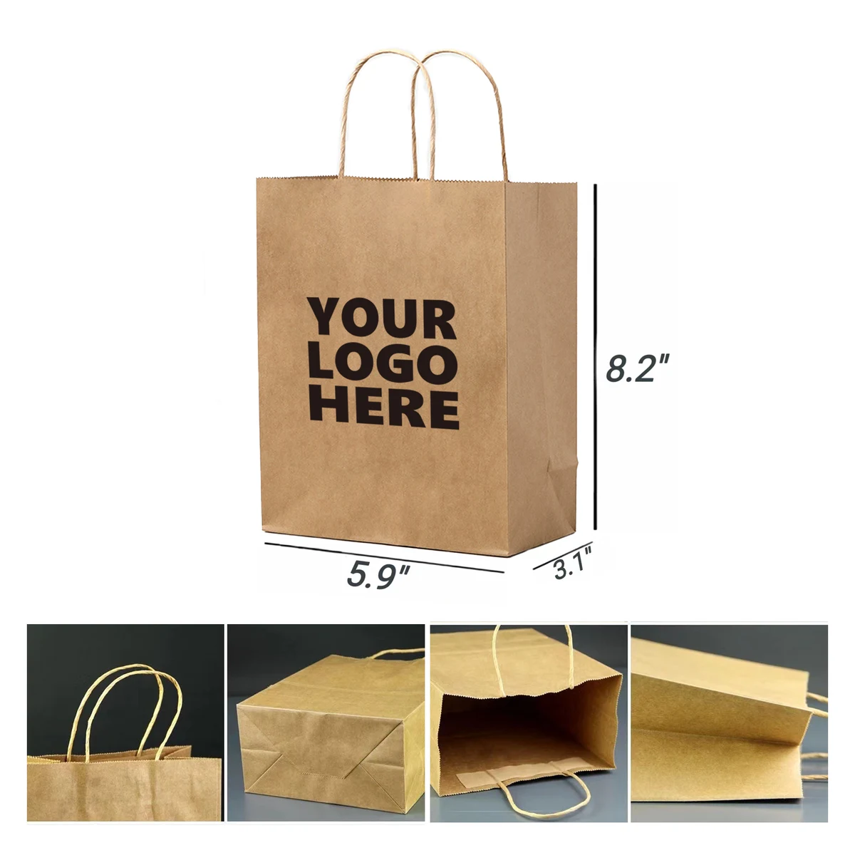 Kraft Paper Gift Tote Bag 1