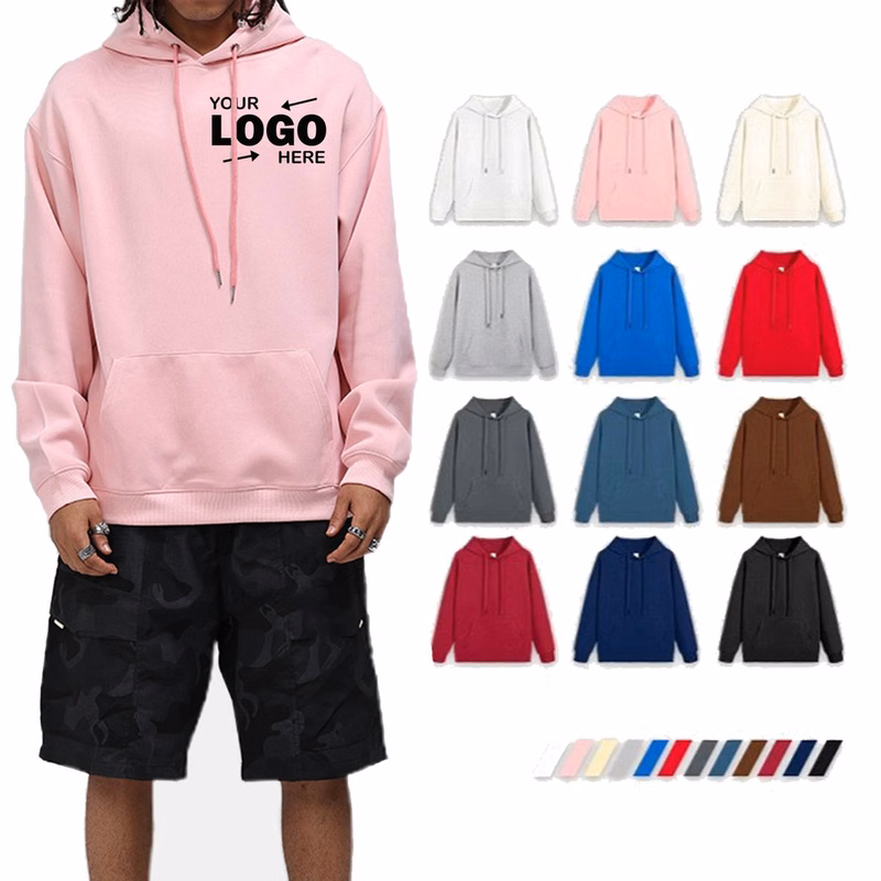 100% Cotton Unisex Loose Fit Sports Hooded Sweatshirt
