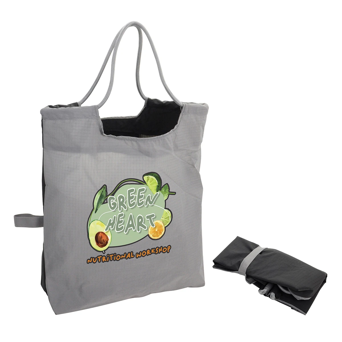 Boulevard Foldable Ripstop Tote with Cinch Cord Handles 1