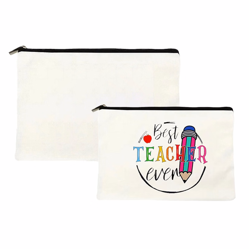 Printed Canvas Organizer Cosmetic Bag