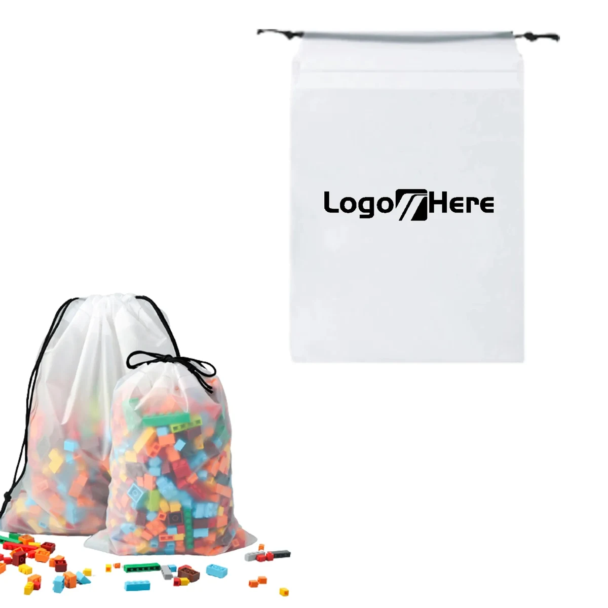 Frosted Transparent Drawstring Bag 1