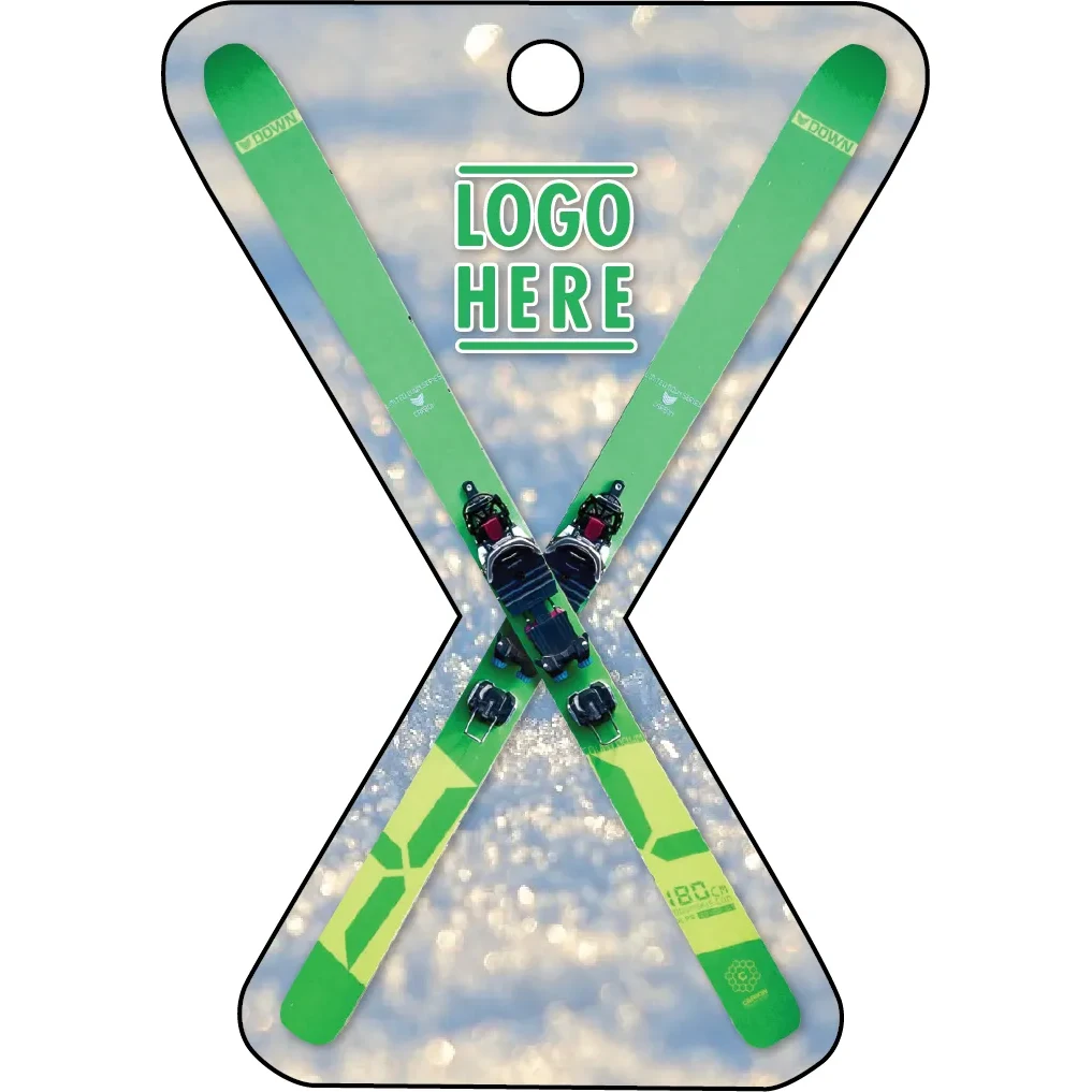 1/4" Recycled Wood Ornaments-Skis 1