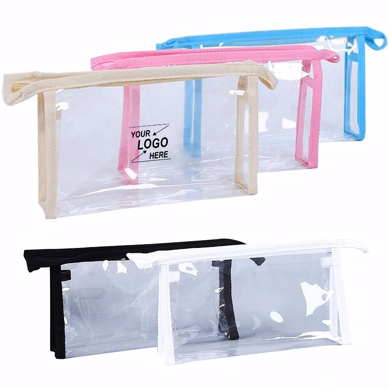 Clear PVC Travel Toiletry Bag with Zipper