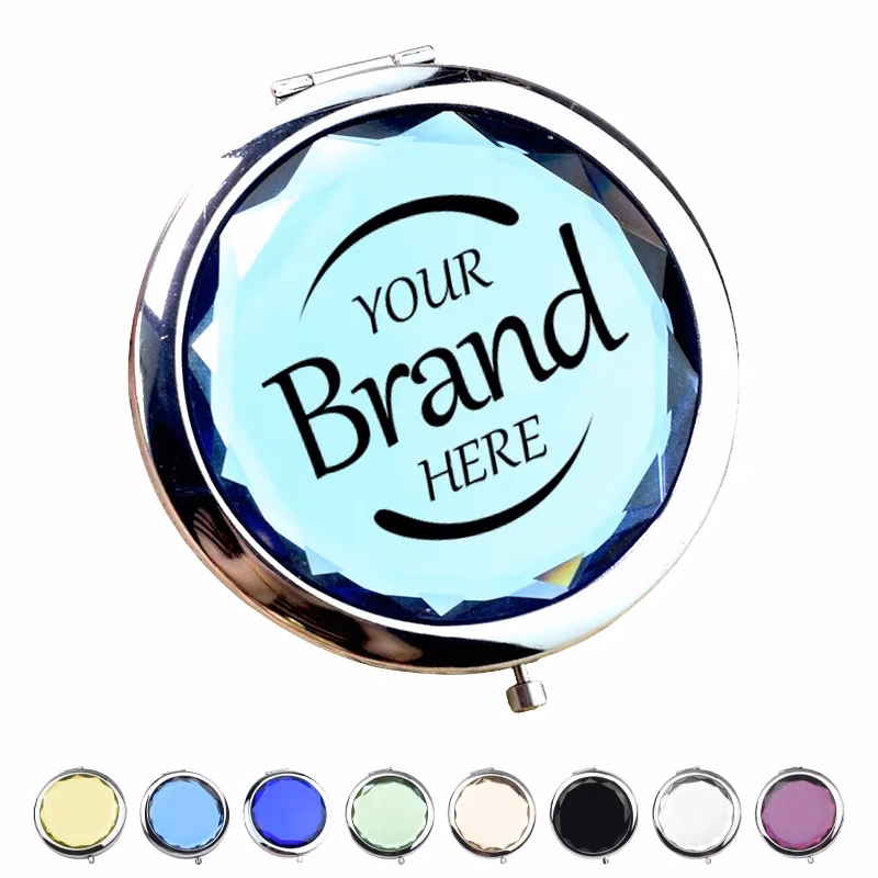Pocket Crystal Cosmetic Compact Mirror