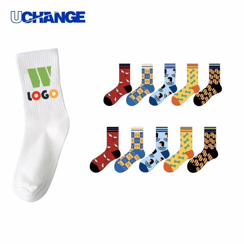 Full Color Knit Crew Cotton Socks